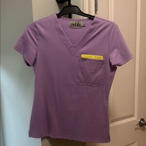 Ashh. Lilac V-Neck Scrub Top